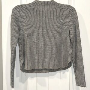 American Apparel gray cropped 3/4 length sleeve sweater